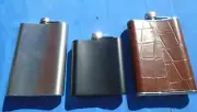 Flask set of 3 Stainless Steel Two 8 oz and one 6 oz.