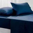 300TC Navy Single Bed Cotton Sheet Set Single/KS/Double/Queen/King/SK