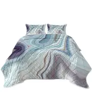 Blue Hues Marble Coverlet