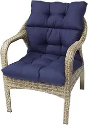 Lounge High Back Chaise Chair Cushions, Thickened Outdoor Recliner Chair Cushion Patio Chair Seat Pad, for Travel Garden Beach(Blue)
