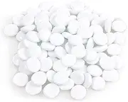 High Luster Reflective Fire Glass Gravel,Fire Gems,Fire Drops,Fire Glass Pebbles Stones Beads Chips for Fire Pit Fish Tank Aquarium Succulent Garden Decoration,17-19mm,335g/0.78lb (Porcelain White)