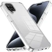 Phone Protection Crystal Clear Compatible with Samsung Galaxy A12 Case, Hard Acrylic PC, Ultra Thin Protective Back Cover, Anti-Scratch Shock Absorbing Cover Compatible with Galaxy A12 phone accessory