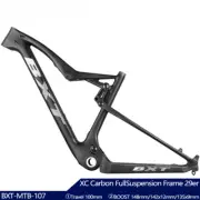 100mm Full Suspension Carbon Mountain Bike Frame Thru Axle 148mm Carbon MTB