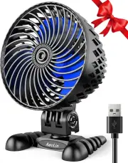USB Desk Fan Table Fan with CVT Variable Speeds Quiet Portable Desktop Mini