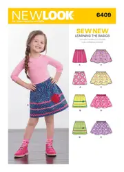 New Look Sewing Pattern 6409 N6409 Child's Pull-On Skirts