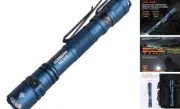 TAC 2AA EDC Tactical Dual Modes Flashlight Rechargeable, 1400 High Lumens