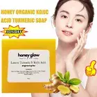 Honey Glow Lemon Turmeric Kojic Acid Soap Bar Turmeric FaceBody Soap USHOT
