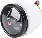 52mm Glow Shift Tinted 7 Color 7,000 RPM Tachometer Gauge with Hourmeter 7 Color Backlight, DC 9-32V RPM Gauge for Cylinder Gas Powered Engines, for Truck Tractor Car (Black Dial