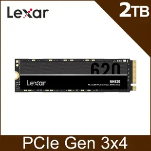 【Lexar 雷克沙】NM620 M.2 2280 PCIe Gen3x4 NVMe 2TB 固態硬碟