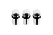 3x LocknLock To-Go 2-Way Food Container Storage w Fork Utensil 17.6cm Black