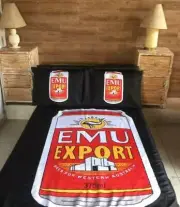 Beer Label Emu Export Australian Quilt Duvet Cover Set Doona Cover Pillowcase