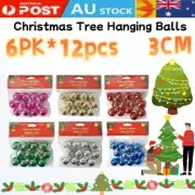 72Pcs Christmas Tree Baubles Balls Xmas Decor Ornament Wedding Party Decoration