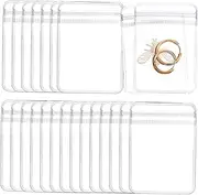 ANDRESLAD 200pcs Pvc Sealing Bags 5x7cm Jewelry Pouches Self Sealing Mini Zip Bags for Party Treats