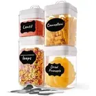 4 PCS Airtight Food Storage Containers With Lid For Cereal Flour Sugar Dry Food