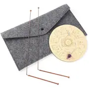 Copper Dowsing Rods Spiritual and Divining Pendulum Board Mat Kit for ,Divining Water,Energy Healing As Shown