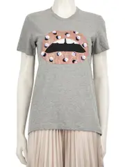 Grey Lips Sequinned Top