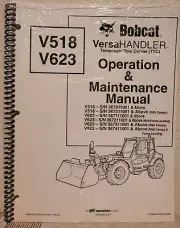 Bobcat V518/V623 Versa Handler Operation & Maintenance Manual P/N 6901155 - New!