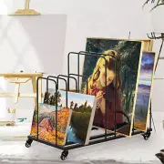 Rolling Canvas Boards Rack Painting Storage Art Canvas Storage for Drawing Board