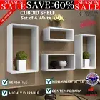 4 PCS Cuboid Display Shelf Storage Wall Mount/Freestanding Bookshelf Cube-White