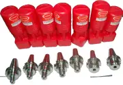 8 Pcs. Pioneer CAT40 Popular Size 20K RPM Balanced CNC End Mill Holders Kit