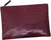[Baluue] 1Pc Fashionable Alligator Print Envelope Purse for Women Stylish Clutch Bag with Capacity Durable Material for Parties Dinners and Everyday Use