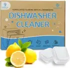 Dishwasher Cleaner Tablets 9 Pack Lemon Scent Descaler Removes Limescale Grease