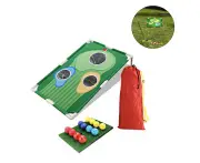GEERTOP Backyard Golf Cornhole Game Including Board Straw Mat Ball Storage Bag for All Ages