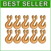 Premium 10 Pack of Grade 70 Clevis Grab Hooks - Essential for Cargo Safety