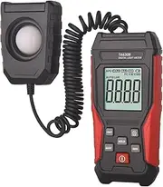 High Performance Digital Light Meter Illuminance Lux Meter with Record Function 0~200000 Measurement Range Flexible Sensor Light Tester for Homes, Agriculture, Warehouse(630B)
