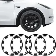 Wheel Edge Trim Set of 4 |Car Protection Ring|Wheel Rim Protector ABS Rim Protector Rim Hubcap Cover Car Protection Exterior Accessories Decor Strip (Black)(15inch)
