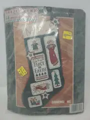 Vintage Debbie Mumm Christmas Stocking Cross Stitch Kit - Peace on Earth NEW