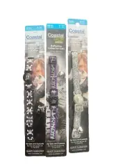 Lot 3 Coastal Cat Fashion Print Break-Away Collar 8”-12”