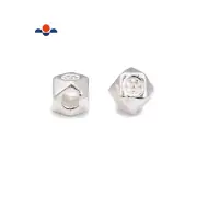 Sterling Silver Octagonal Beads Size 4.3mm, 7pcs per Bag (4.3mm)