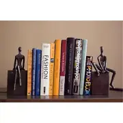 Danya B. ZI8051 Home and Office Shelf Decor - Metal Bookend Set - Man and Wom...