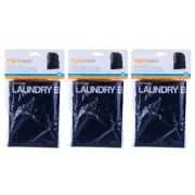 3PK Flight Mode Water Resistant Travel Laundry Bag/Pouch Gym/Sport Storage Black