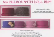 Dawn Brocco Knitting Pattern #26A New Pillbox Hat with Roll Brim Child Adult