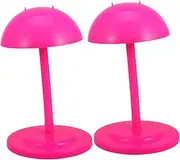 HAKIDZEL 1 Pair Adjustable Height Wig Display Stand Wig Holder Space Saving Design Effortless Assembly Enhanced Stability for Secure Support