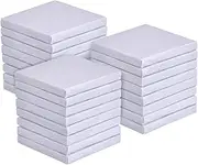 Outus 3 by 3 Inch Mini Canvas Panels for Painting Craft Drawing 24 Pack
