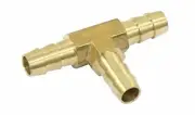 Brass Fuel Line Tee, for 5/16 Line Size, Sold Each, Compatible with Dune Buggy
