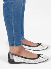 White Suede Ballet Flats