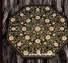 2' Marble Coffee Table Top Inlay Bed Side Table with Carnelian Stone Work dr