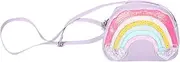 [LIFKOME] Toddler Purse: Little Girls Macaron Color Handbag Rainbow Crossbody Purse for Kids - Shoulder Kids Money Pouch for Toddlers School Parties Everyday Use