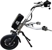 Wheelchair Pull Device, Electric Wheelchair Accessory Modification Kit, with Led Double Lamp Bead Headlight, Three-Speed Transmission, Electric Trolley Wheelchair for The Disabled,B