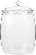 Kichvoe Plastic Candy Jar 3.8L Airtight Dry Food Container Wide Mouth Storage Jar for Dog Treats, Laundry, Nuts, Snack, Cookie, Coffee