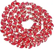 GRADENEVE Rhinestone Chain Trim Chic Crystal Rhinestone Close Chain for DIY Crafts Clothing and Accessories Wide for Wedding Dress and Handicraft Decoration