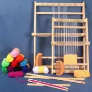 Large Wooden Weaving Loom Kit Frame Tools DIY Craft Beginner Tapestry Kit Yarn