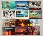 Florida Unused Postcards Sunset Lakes Sunrise Sea World Ocala Manatees