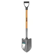 28 in. D-Grip Short Wood Handle Garden Spade Carbon Steel NEW