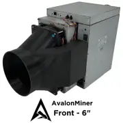 AvalonMiner Front to 6 Inch - Fan Shroud Adapter Silencer Cooling Crypto 1166