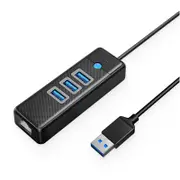 [PW3UR-U3-015] 3 Port USB-A 3.0 Hub with RJ45[1000M] Port